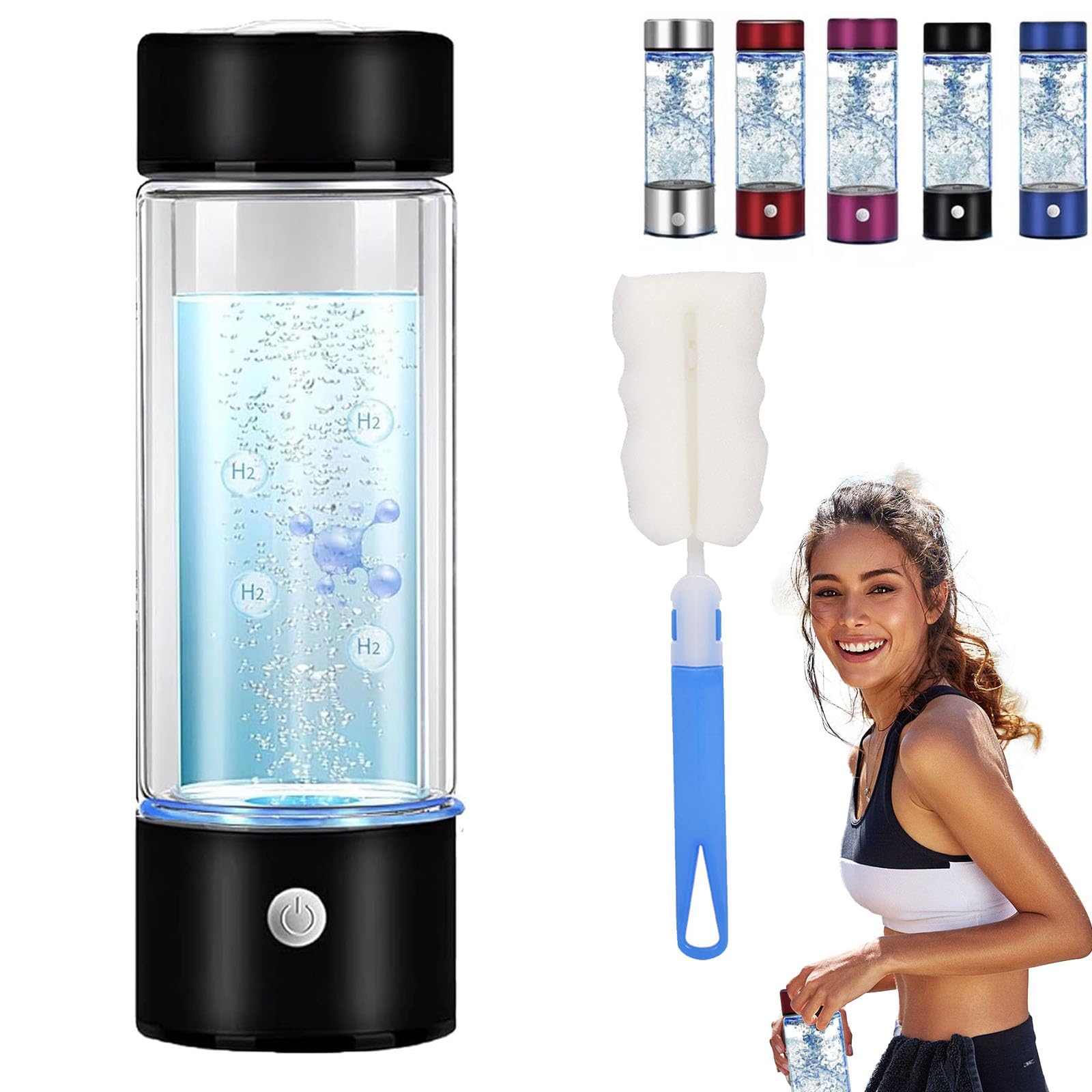 Alive Blue Hydrogen Water Bottle, 420ml AliveBlue Hydrogen Water